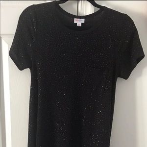 Lula roe RARE sparkle black Carly dress